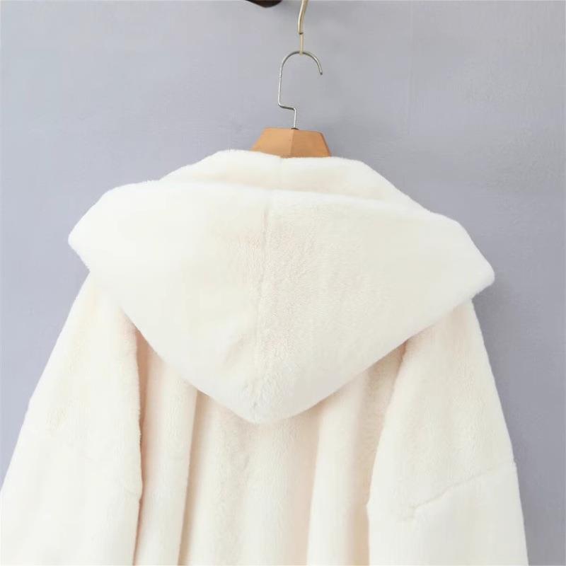 Eleganter Damen Hoodie-Mantel – Oversize mit Taillenband