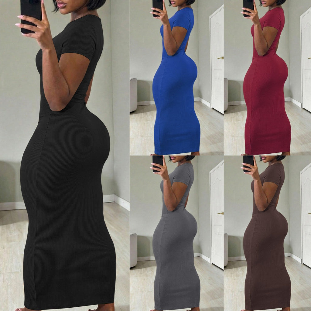 Elegantes Damen Langkleid – figurbetont & casual